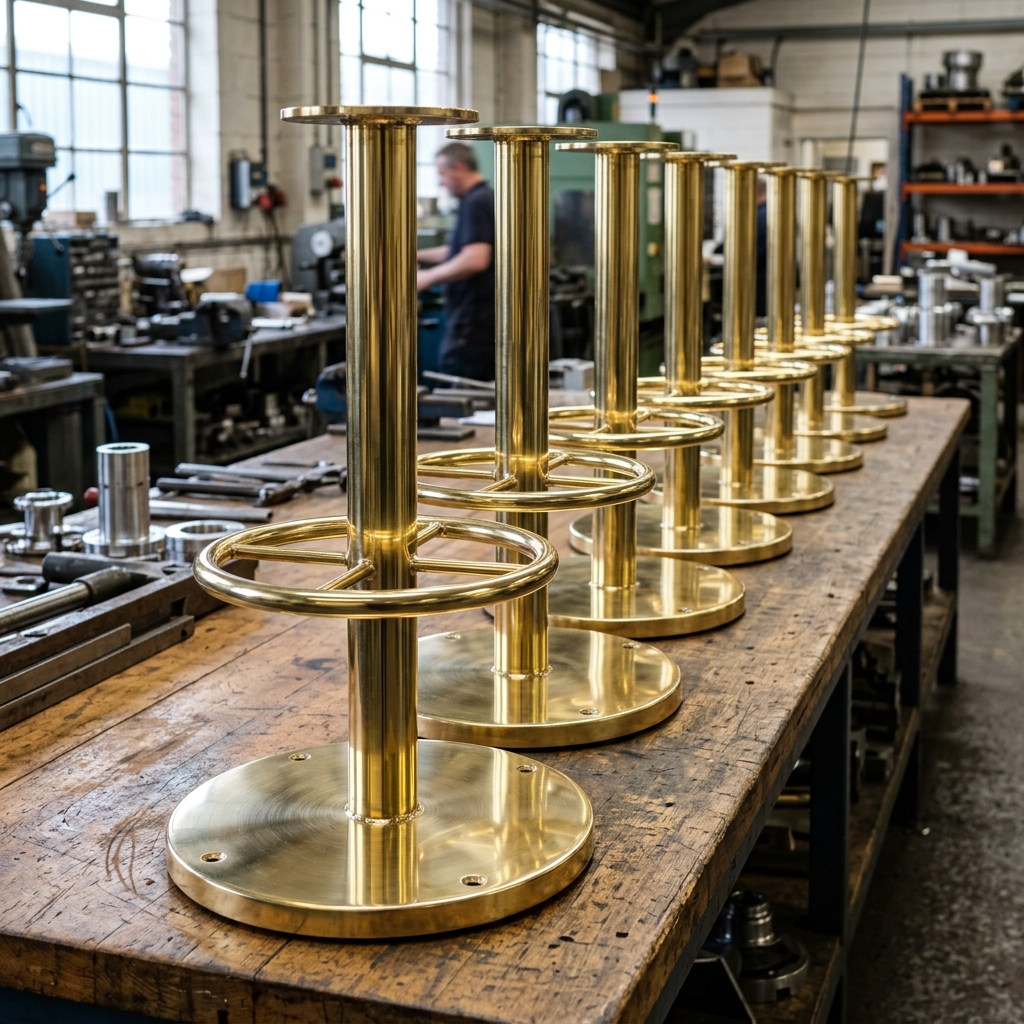 Commercial Brass Bar Stool Pillar Bases