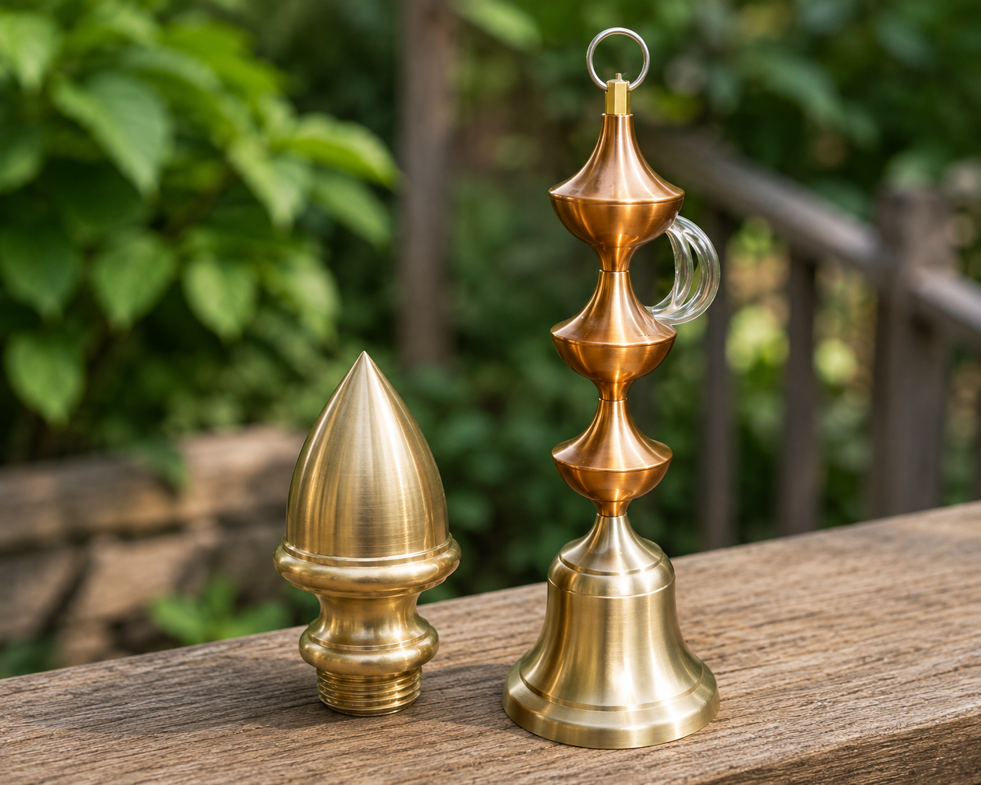 Solid Machined Brass Pointed Spire Finial