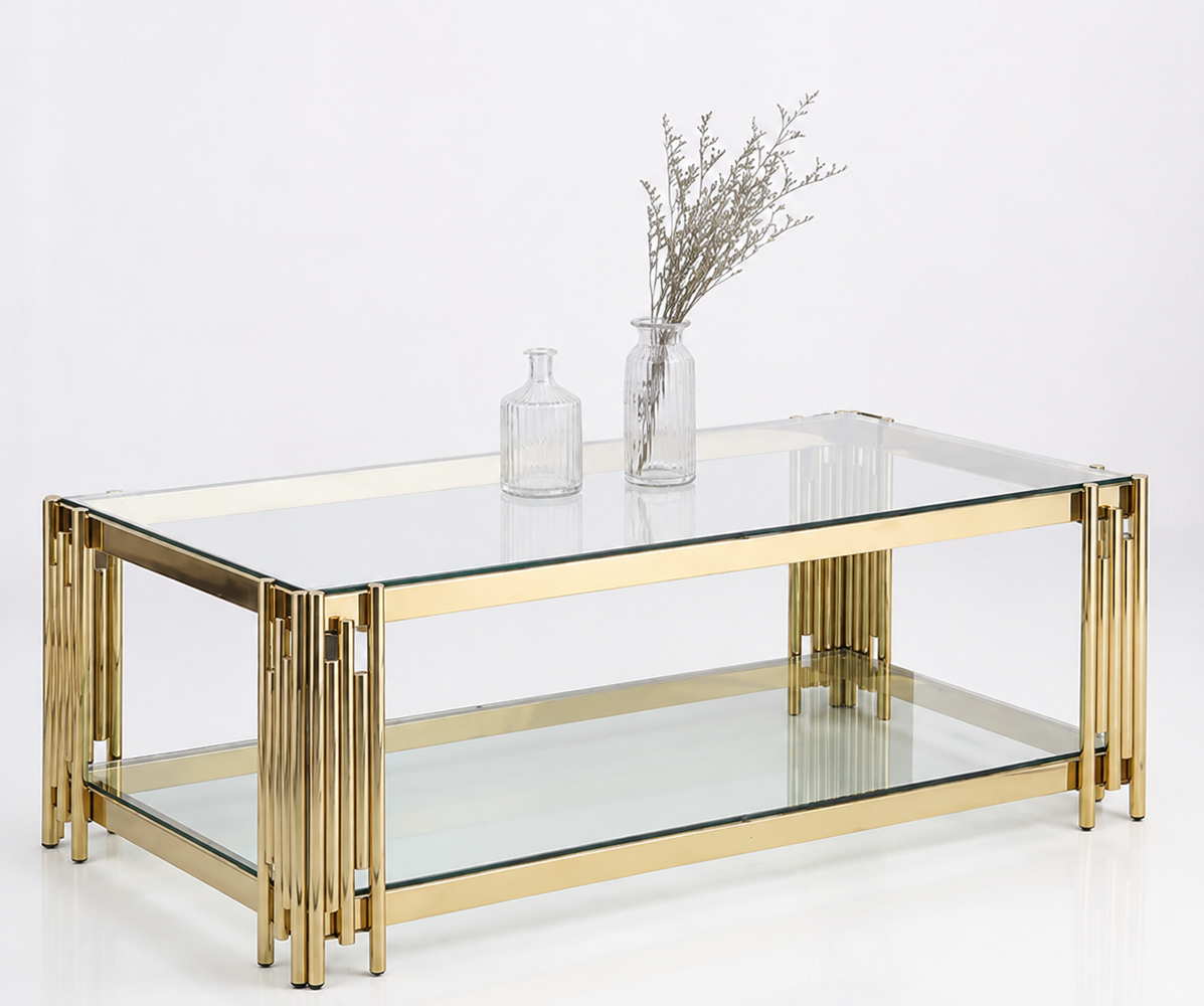 Laser-Cut Honeycomb Brass Console Table Manufacturing
